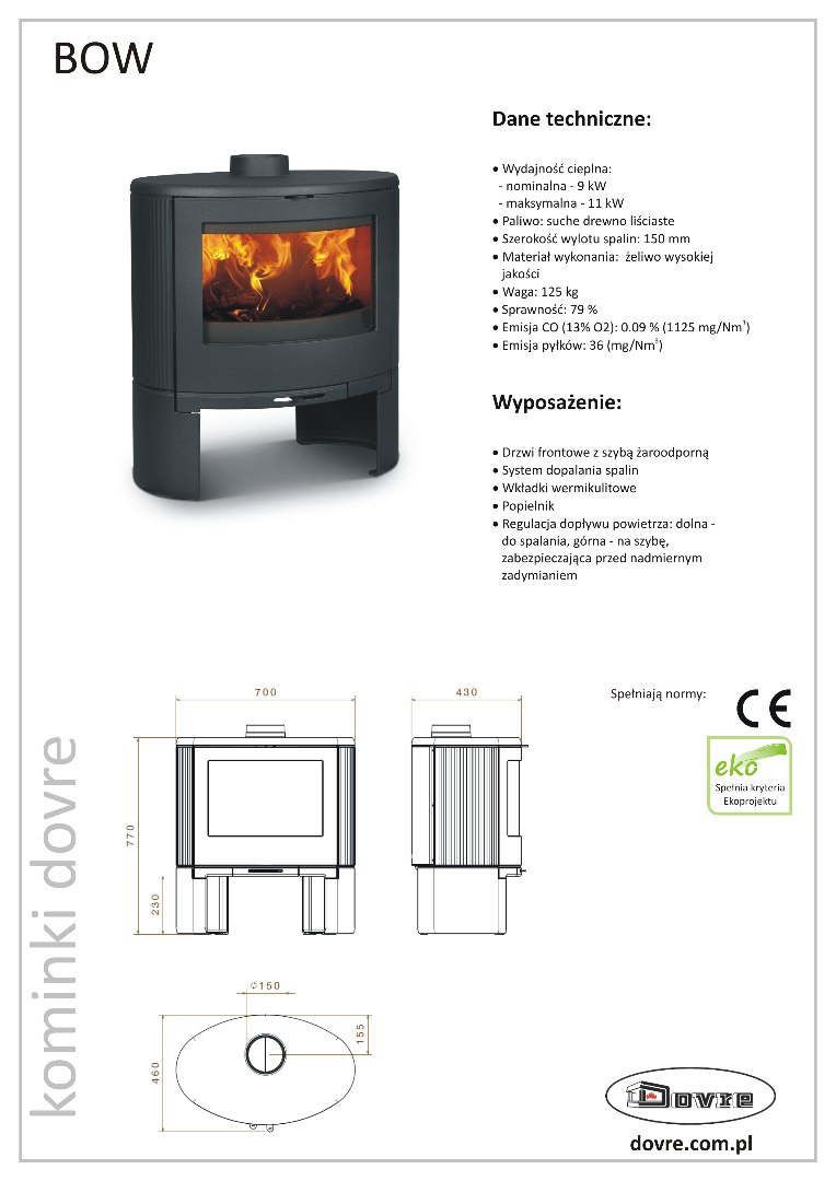 DOVRE PIEC WOLNOSTOJĄCY BOW DOVRE PIEC WOLNOSTOJĄCY BOW