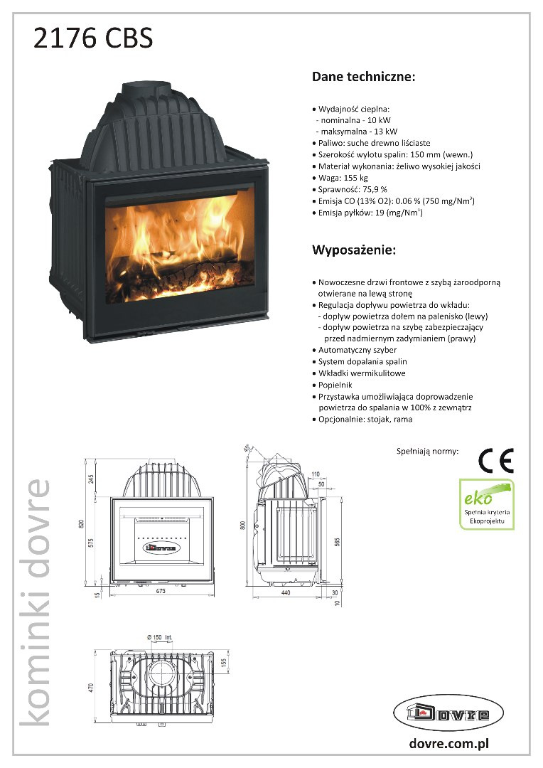 DOVRE WKŁAD KOMINKOWY 2176 CBS DOVRE WKŁAD KOMINKOWY 2176 CBS