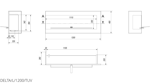 KRATKI BIOKOMINEK DELTA 1200 LEWY KRATKI BIOKOMINEK DELTA 1200 LEWY