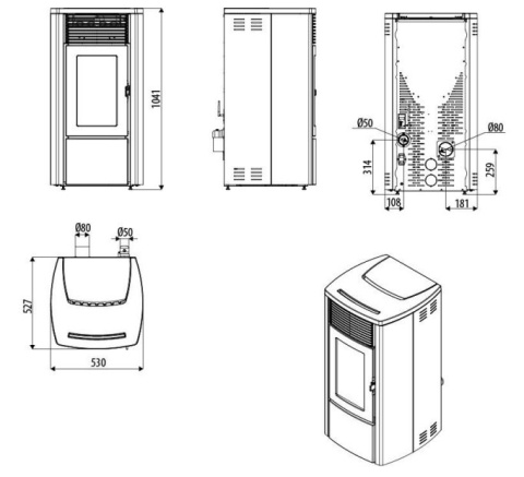 MCZ PIEC WOLNOSTOJĄCY EGO AIR 8,0 MCZ PIEC WOLNOSTOJĄCY EGO AIR 8,0