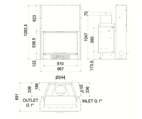 MCZ WKŁAD KOMINKOWY HYDROTHERM 80 MCZ WKŁAD KOMINKOWY HYDROTHERM 80