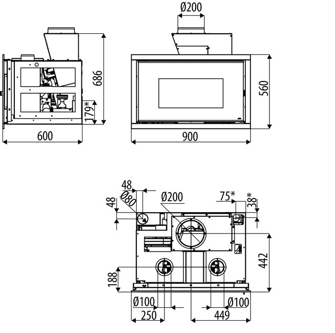 MCZ WKŁAD KOMINKOWY VIVO 90 C. AIR BASIC MCZ WKŁAD KOMINKOWY VIVO 90 C. AIR BASIC