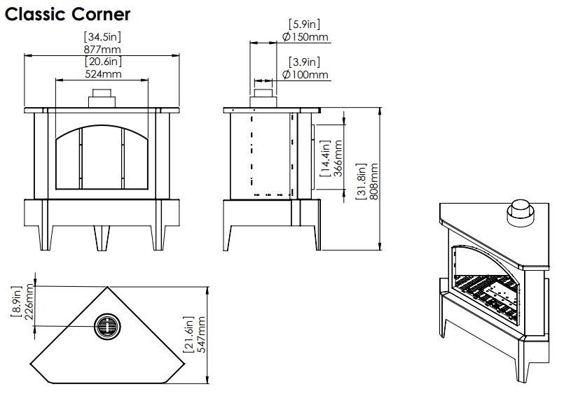 ORTAL KOMINEK GAZOWY CLASSIC CORNER ORTAL KOMINEK GAZOWY CLASSIC CORNER