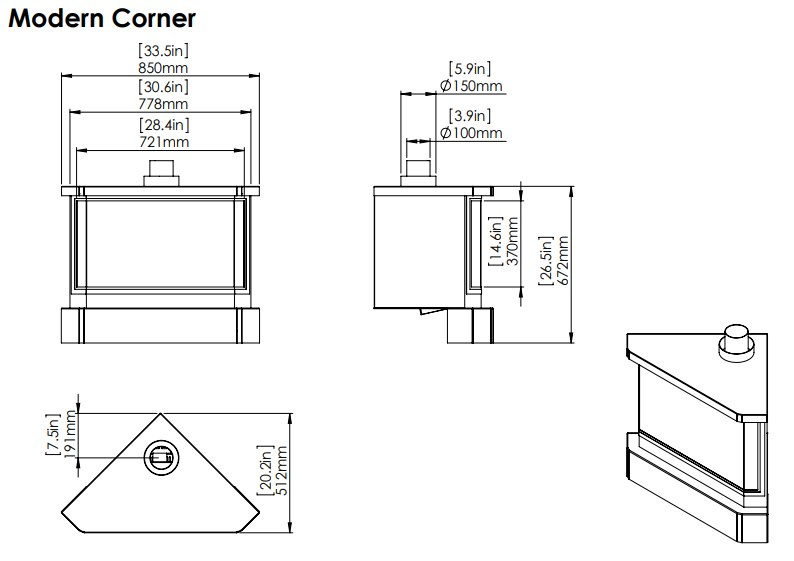ORTAL KOMINEK GAZOWY MODERN CORNER ORTAL KOMINEK GAZOWY MODERN CORNER