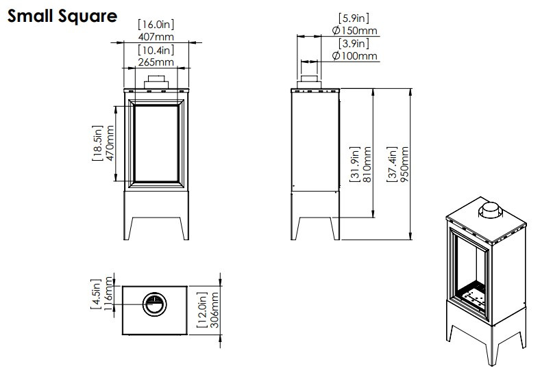 ORTAL KOMINEK GAZOWY SMALL SQUARE ORTAL KOMINEK GAZOWY SMALL SQUARE
