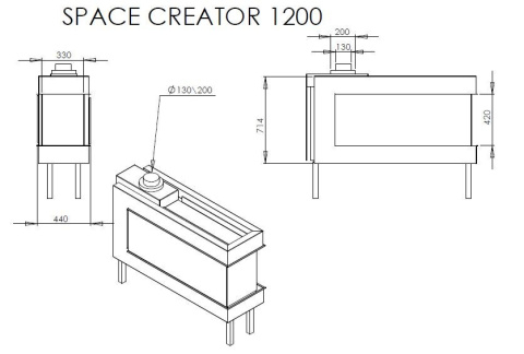 ORTAL KOMINEK GAZOWY SPACE CREATOR 120 ORTAL KOMINEK GAZOWY SPACE CREATOR 120