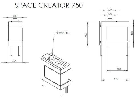 ORTAL KOMINEK GAZOWY SPACE CREATOR 75 ORTAL KOMINEK GAZOWY SPACE CREATOR 75
