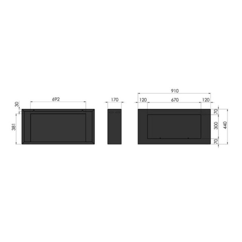 SIMPLE FIRE BIOKOMINEK BLACK BOX 910 SIMPLE FIRE BIOKOMINEK BLACK BOX 910