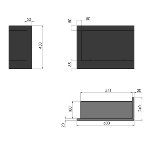 SIMPLE FIRE BIOKOMINEK CORNER 600 PRAWY SIMPLE FIRE BIOKOMINEK CORNER 600 PRAWY