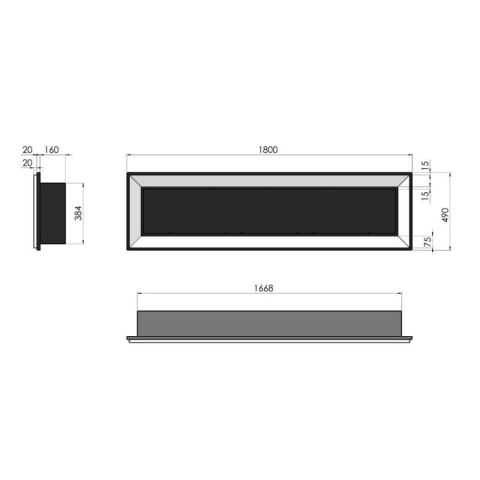 SIMPLE FIRE BIOKOMINEK FRAME 1800 CZARNY SIMPLE FIRE BIOKOMINEK FRAME 1800 CZARNY