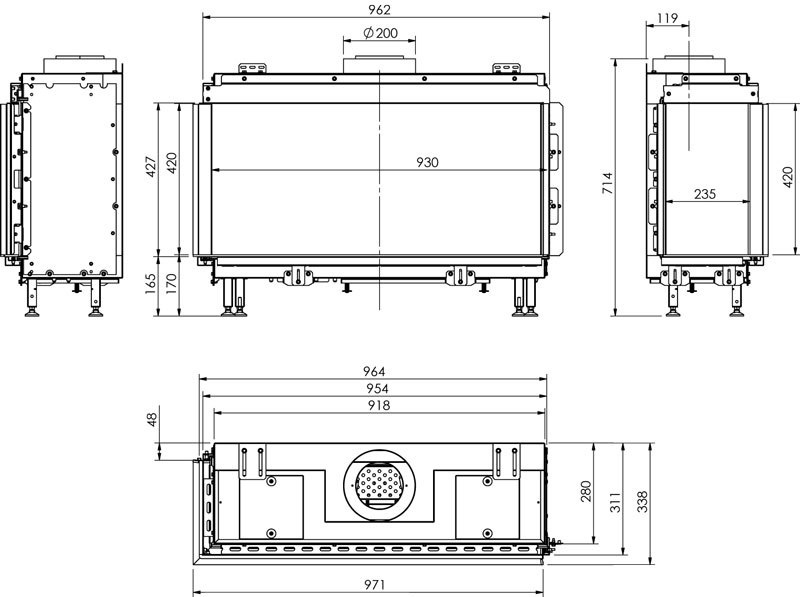 ELEMENT4 KOMINEK GAZOWY BIDORE 100 ELEMENT4 KOMINEK GAZOWY BIDORE 100