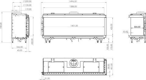 ELEMENT4 KOMINEK GAZOWY BIDORE 140 ELEMENT4 KOMINEK GAZOWY BIDORE 140