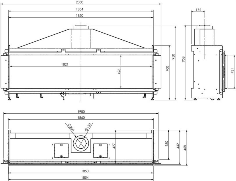 ELEMENT4 KOMINEK GAZOWY MODORE 185 ELEMENT4 KOMINEK GAZOWY MODORE 185