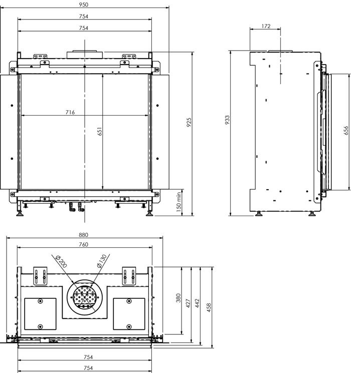 ELEMENT4 KOMINEK GAZOWY MODORE 75 H ELEMENT4 KOMINEK GAZOWY MODORE 75 H