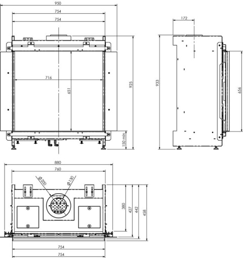 ELEMENT4 KOMINEK GAZOWY MODORE 75 H ELEMENT4 KOMINEK GAZOWY MODORE 75 H