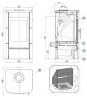 HAAS+SOHN PIEC KOMINKOWY ALYTUS ANTRACYT/KAFLE HAVANA