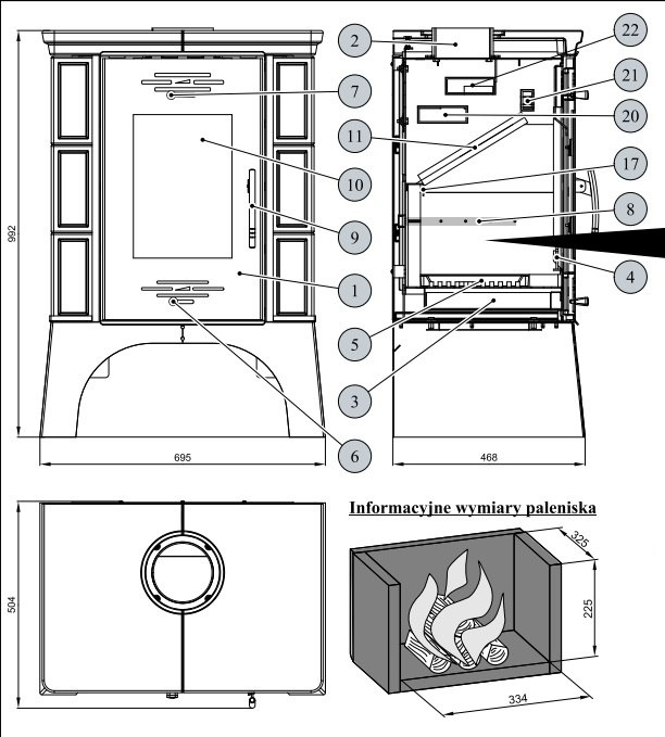 HAAS+SOHN PIEC KOMINKOWY EMPOLI BRĄZOWE KAFLE HAAS+SOHN PIEC KOMINKOWY EMPOLI BRĄZOWE KAFLE