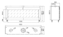 HELEX KOMINEK GAZOWY TRIMLINE 100 FRONT DB