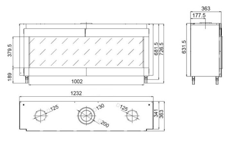 HELEX KOMINEK GAZOWY TRIMLINE 100 FRONT DB HELEX KOMINEK GAZOWY TRIMLINE 100 FRONT DB