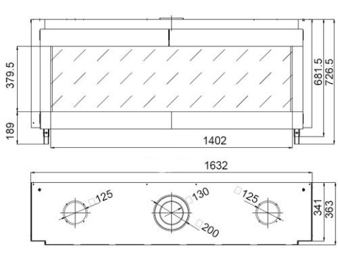 HELEX KOMINEK GAZOWY TRIMLINE 140 FRONT HELEX KOMINEK GAZOWY TRIMLINE 140 FRONT