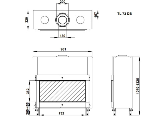 HELEX KOMINEK GAZOWY TRIMLINE 73 FRONT HELEX KOMINEK GAZOWY TRIMLINE 73 FRONT
