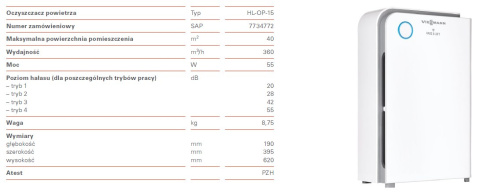 VIESSMANN OCZYSZCZACZ POWIETRZA HL-OP-15 VIESSMANN OCZYSZCZACZ POWIETRZA HL-OP-15