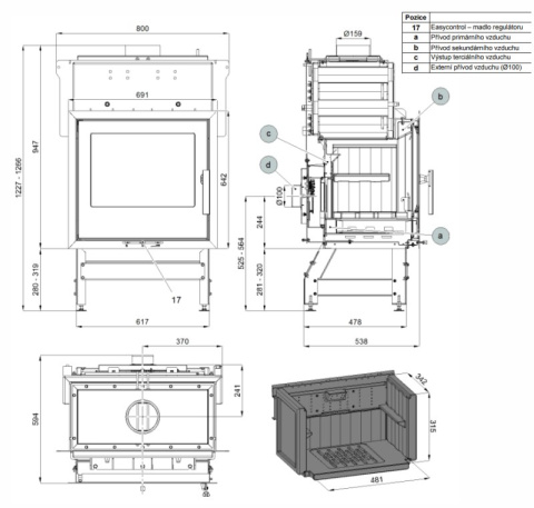 HAAS+SOHN WKŁAD KOMINKOWY VESUVIO II/12/2S HAAS+SOHN WKŁAD KOMINKOWY VESUVIO II/12/2S