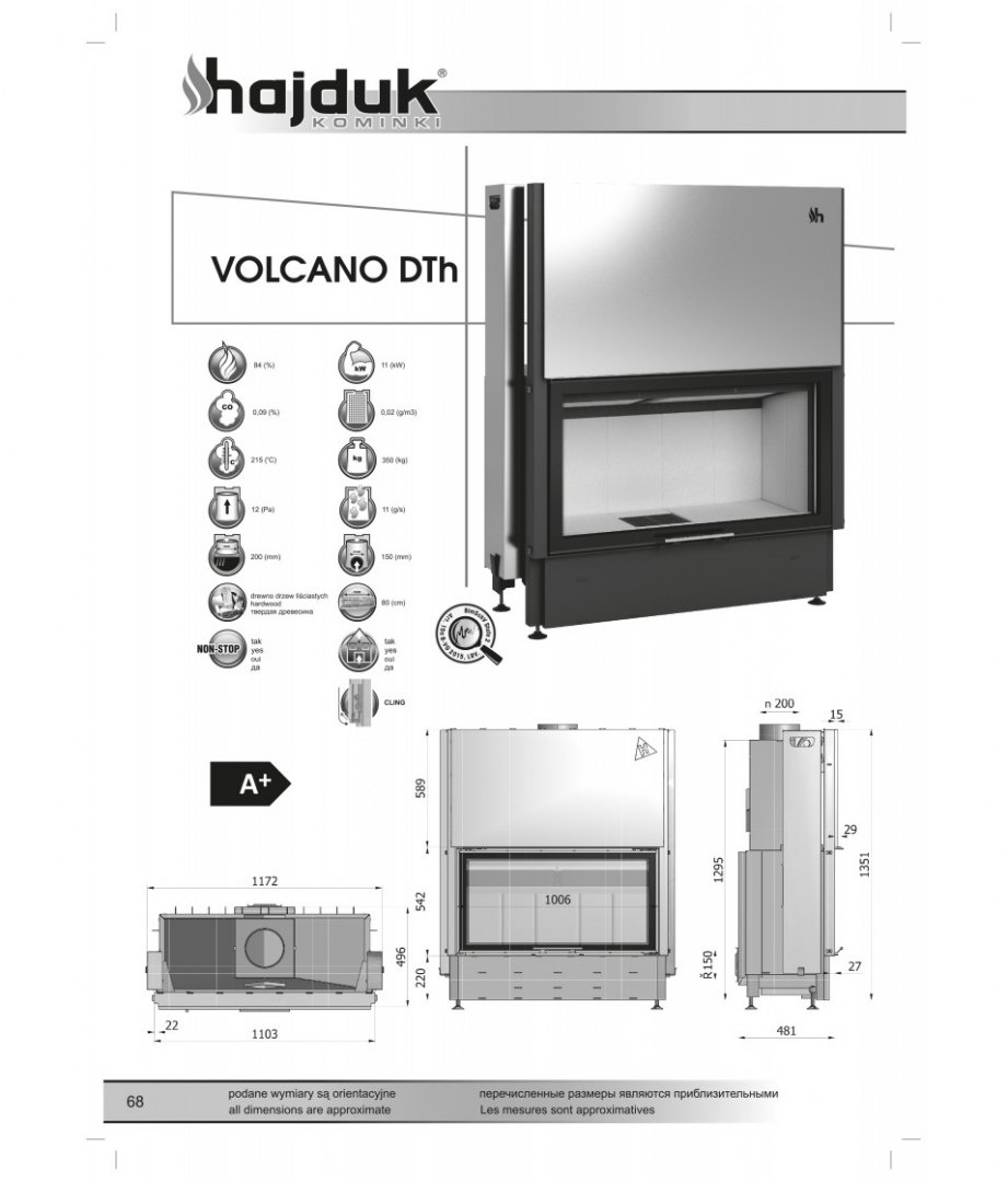 HAJDUK WKŁAD KOMINKOWY VOLCANO DTH HAJDUK WKŁAD KOMINKOWY VOLCANO DTH