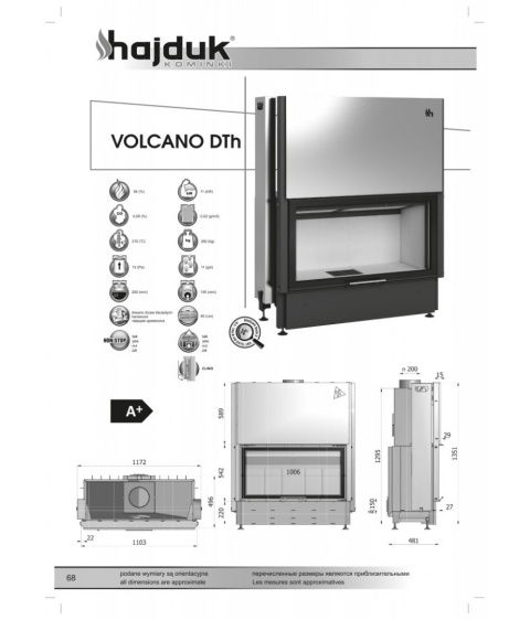 HAJDUK WKŁAD KOMINKOWY VOLCANO DTH HAJDUK WKŁAD KOMINKOWY VOLCANO DTH