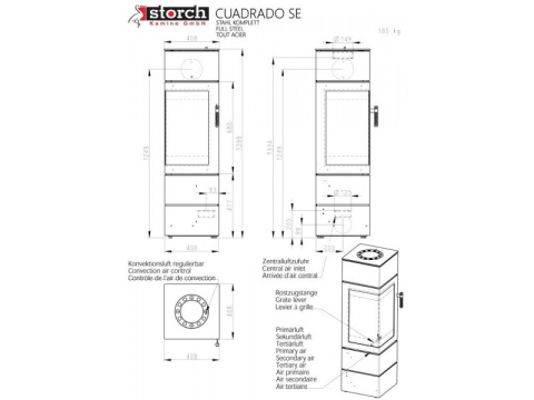 STORCH PIEC KOMINKOWY CUADRADO SE BOX METAL STORCH PIEC KOMINKOWY CUADRADO SE BOX METAL