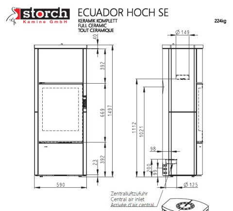 STORCH PIEC KOMINKOWY ECUADOR HOCH SE PIASKOWIEC STORCH PIEC KOMINKOWY ECUADOR HOCH SE PIASKOWIEC