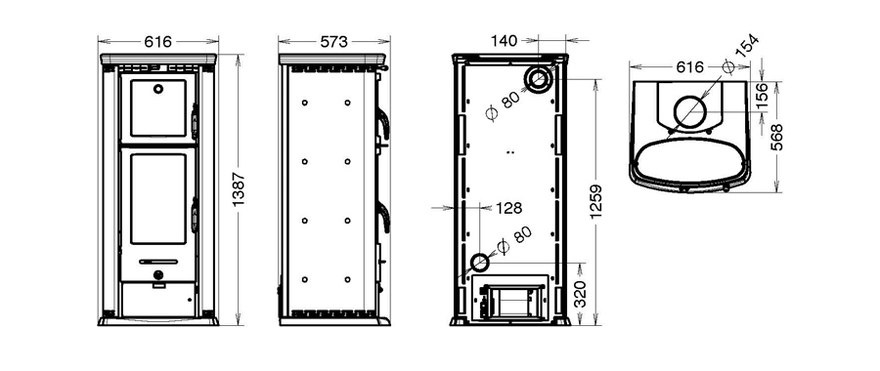 THERMOROSSI PIEC WOLNOSTOJĄCY 860 EASY THERMOROSSI PIEC WOLNOSTOJĄCY 860 EASY