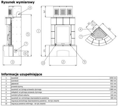 ABX PIEC KOMINKOWY NORMANDIE BRĄZ ABX PIEC KOMINKOWY NORMANDIE BRĄZ