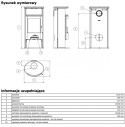 ABX PIEC KOMINKOWY ISLAND 5 STEATYT/SZARY