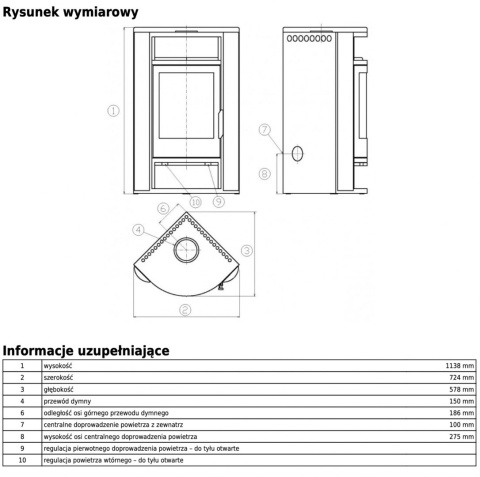 ABX PIEC KOMINKOWY POLAR 6 NAROŻNY STEATYT ABX PIEC KOMINKOWY POLAR 6 NAROŻNY STEATYT