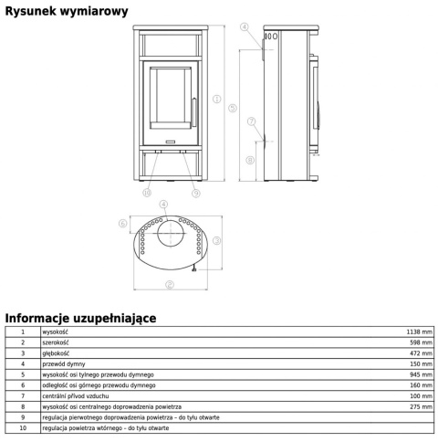 ABX PIEC KOMINKOWY POLAR 6 PIASKOWIEC ABX PIEC KOMINKOWY POLAR 6 PIASKOWIEC