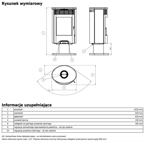 ABX PIEC KOMINKOWY TARTU 5 OBROTOWY SZARY ABX PIEC KOMINKOWY TARTU 5 OBROTOWY SZARY