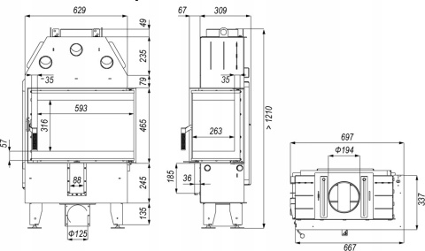 DEFRO WKŁAD KOMINKOWY HOME INTRA SM BL SLIM DEFRO WKŁAD KOMINKOWY HOME INTRA SM BL SLIM