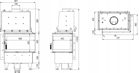 DEFRO WKŁAD KOMINKOWY HOME RIVA SM BP SHORT DEFRO WKŁAD KOMINKOWY HOME RIVA SM BP SHORT