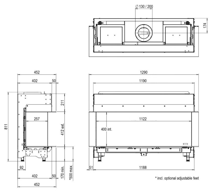 FABER KOMINEK GAZOWY MATRIX LINEAR 1050/400 III FABER KOMINEK GAZOWY MATRIX LINEAR 1050/400 III
