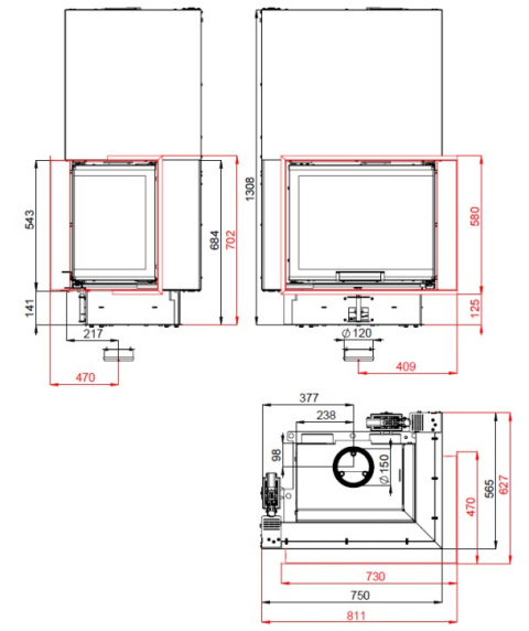 BEF HOME WKŁAD KOMINKOWY FIRE BEAR V 7 CP/CL BEF HOME WKŁAD KOMINKOWY FIRE BEAR V 7 CP/CL
