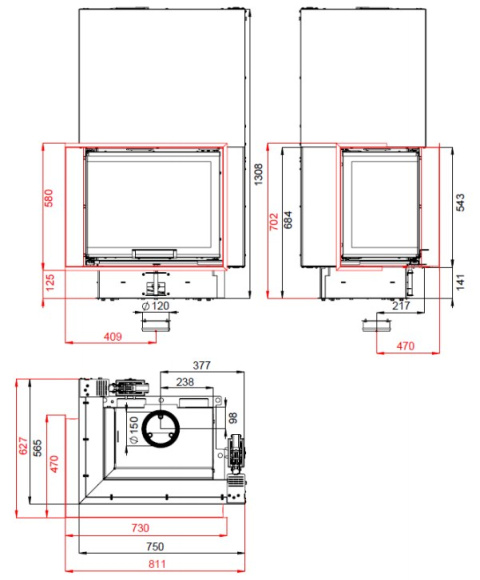 BEF HOME WKŁAD KOMINKOWY FIRE BEAR V 7 CP/CL BEF HOME WKŁAD KOMINKOWY FIRE BEAR V 7 CP/CL