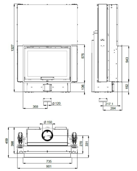 BEF HOME WKŁAD KOMINKOWY FIRE WOLF V 7 BEF HOME WKŁAD KOMINKOWY FIRE WOLF V 7