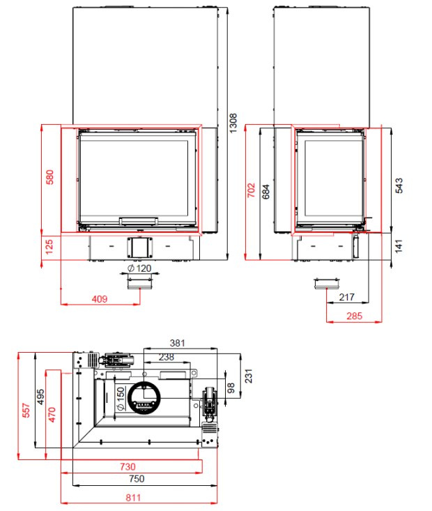 BEF HOME WKŁAD KOMINKOWY FIRE WOLF V 7 CP/CL BEF HOME WKŁAD KOMINKOWY FIRE WOLF V 7 CP/CL