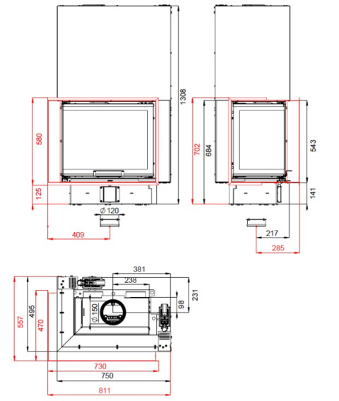 BEF HOME WKŁAD KOMINKOWY FIRE WOLF V 7 CP/CL BEF HOME WKŁAD KOMINKOWY FIRE WOLF V 7 CP/CL