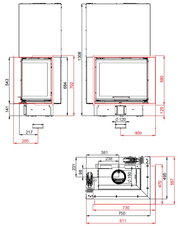BEF HOME WKŁAD KOMINKOWY FIRE WOLF V 7 CP/CL BEF HOME WKŁAD KOMINKOWY FIRE WOLF V 7 CP/CL