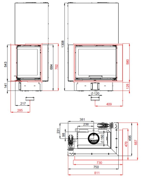 BEF HOME WKŁAD KOMINKOWY FIRE WOLF V 7 CP/CL BEF HOME WKŁAD KOMINKOWY FIRE WOLF V 7 CP/CL