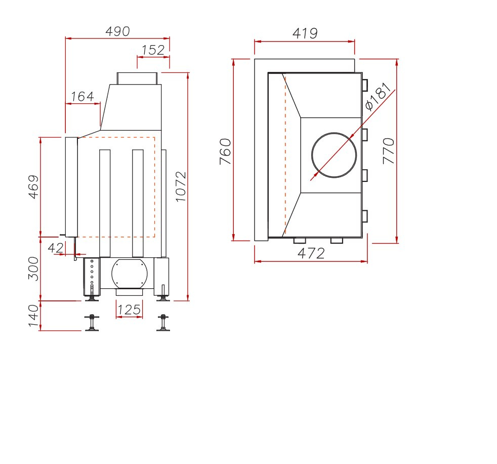 UNICO WKŁAD KOMINKOWY DRAGON 4B SLIM OPTIMA UNICO WKŁAD KOMINKOWY DRAGON 4B SLIM OPTIMA