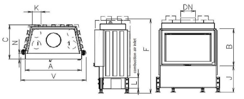 KOBOK WKŁAD KOMINKOWY EKO 670/450 KOBOK WKŁAD KOMINKOWY EKO 670/450