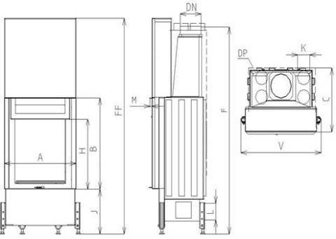 KOBOK WKŁAD KOMINKOWY VERTICAL VD 670/790 KOBOK WKŁAD KOMINKOWY VERTICAL VD 670/790